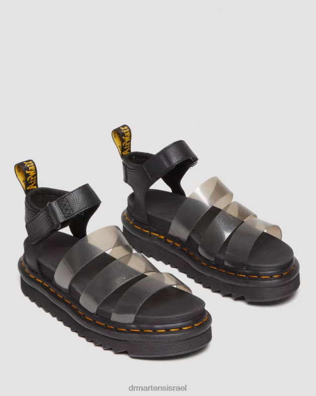 סנדלי רצועת נצנצים בלייר ג'לי Dr. Martens פיזה שחורה הַנעָלָה N8BB8351