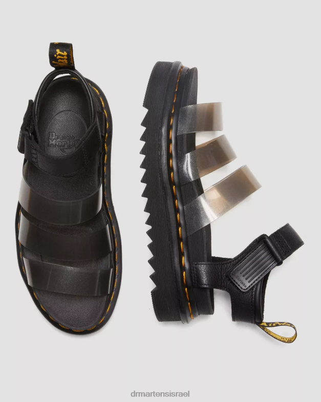 סנדלי רצועת נצנצים בלייר ג'לי Dr. Martens פיזה שחורה הַנעָלָה N8BB8351