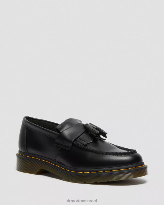 מכנסי ציצית מעור אדריאן צהוב תפר Dr. Martens שחור חלק הַנעָלָה N8BB8367