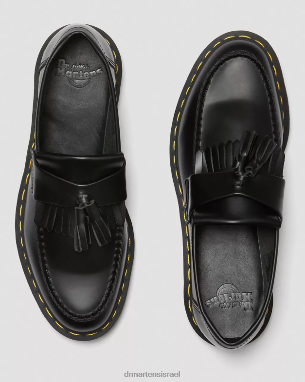 מכנסי ציצית מעור אדריאן צהוב תפר Dr. Martens שחור חלק הַנעָלָה N8BB8367