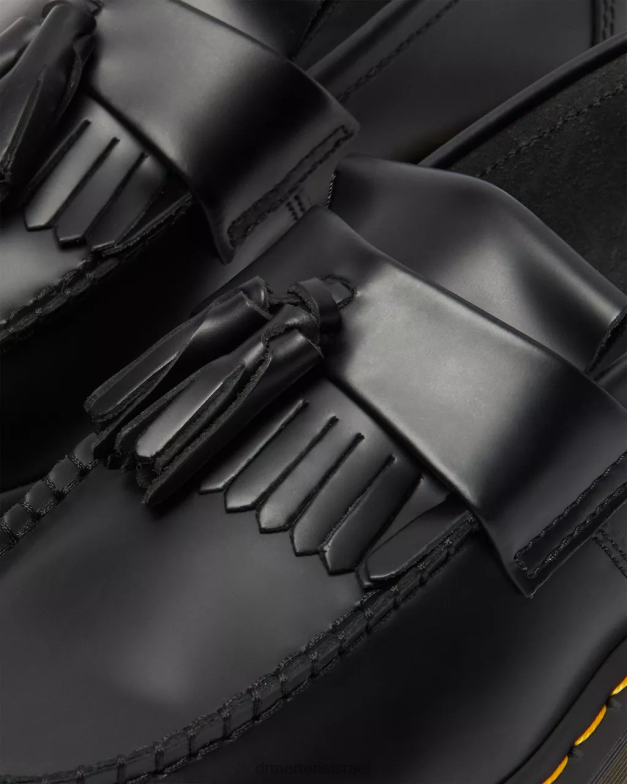 מכנסי ציצית מעור אדריאן צהוב תפר Dr. Martens שחור חלק הַנעָלָה N8BB8367