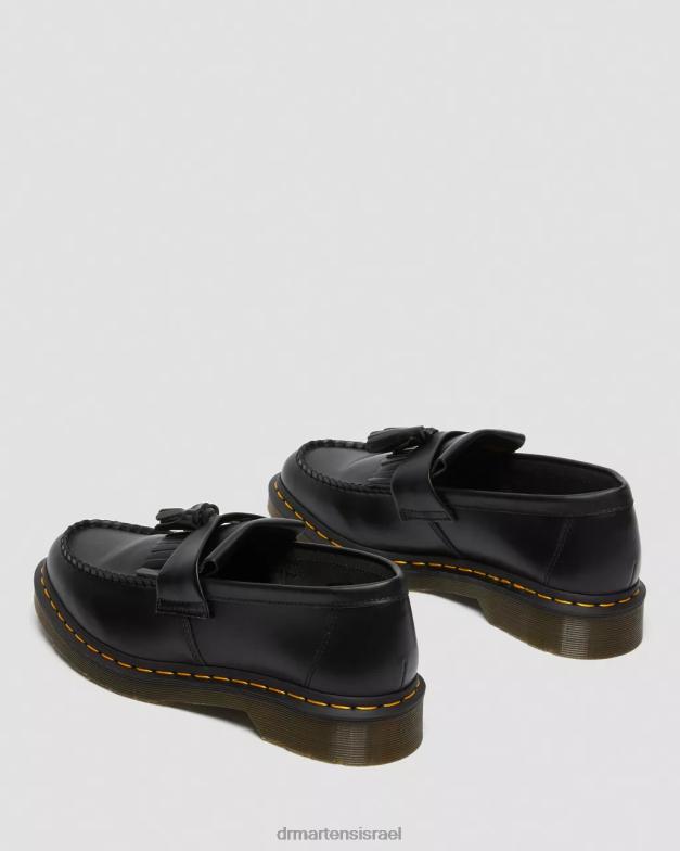 מכנסי ציצית מעור אדריאן צהוב תפר Dr. Martens שחור חלק הַנעָלָה N8BB8367