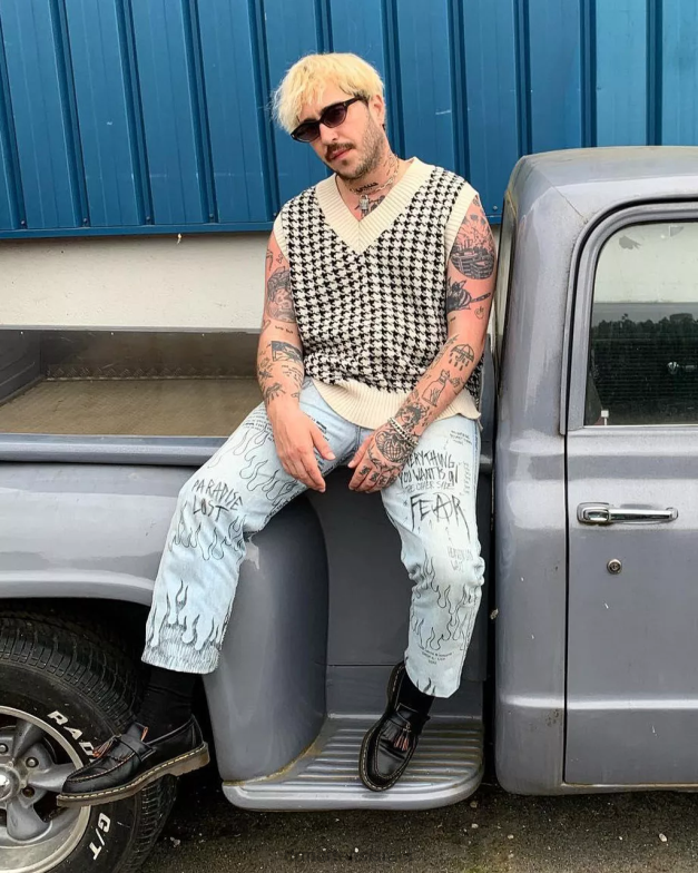 אדריאן תוצרת אנגליה נעלי ציפורניים מעור וינטג' Dr. Martens קווילון שחור הַנעָלָה N8BB8372