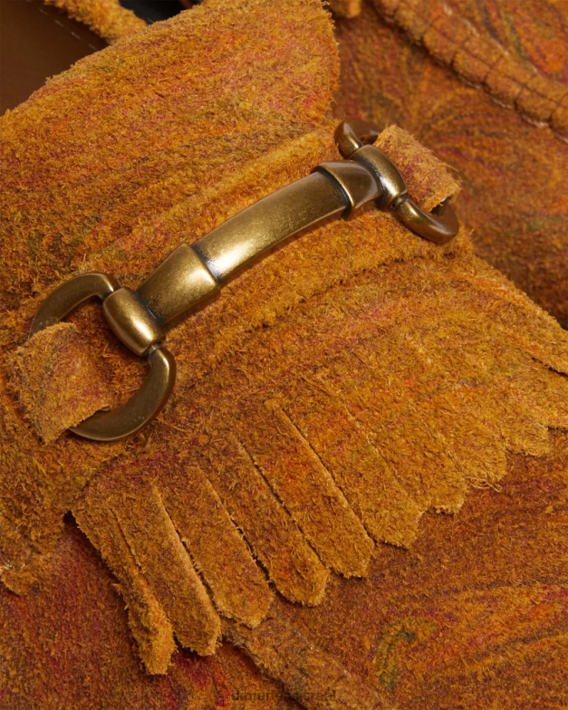 נעלי גדילי גדילי זמש משיש של אדריאן סנפפל Dr. Martens זמש שעיר משיש חום וחרדל הַנעָלָה N8BB8391