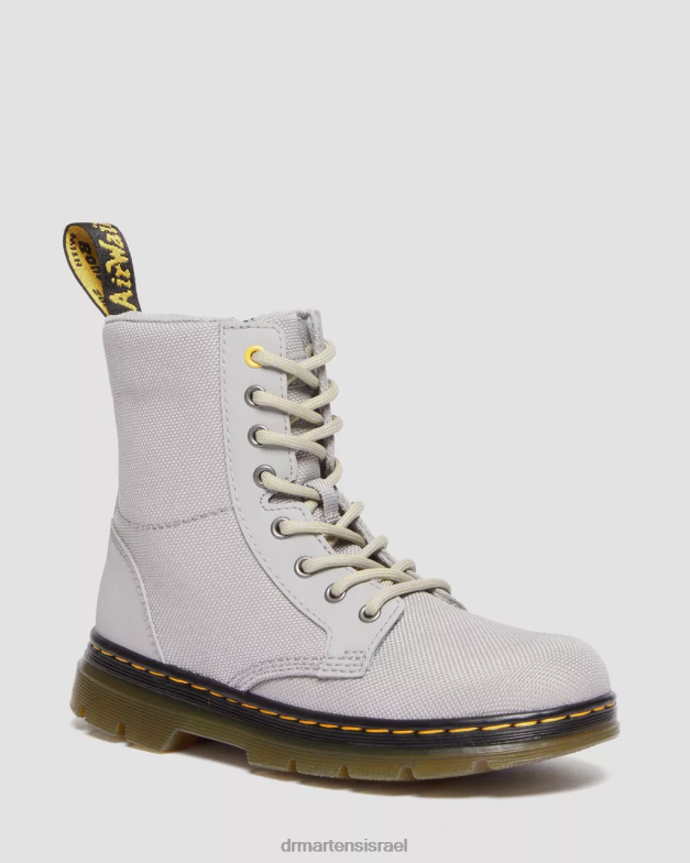 מגפי ג'וניור מסרק קשוחים במיוחד Dr. Martens אפור בינוני קשיח במיוחד וגומי הַנעָלָה N8BB8442