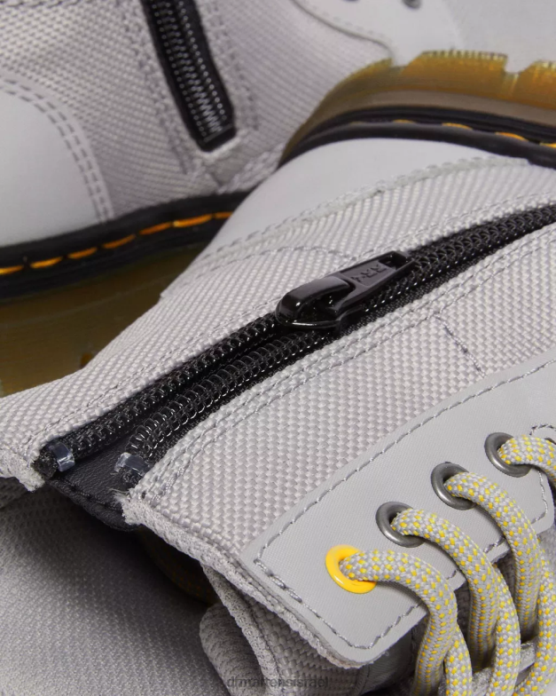 מגפי ג'וניור מסרק קשוחים במיוחד Dr. Martens אפור בינוני קשיח במיוחד וגומי הַנעָלָה N8BB8442