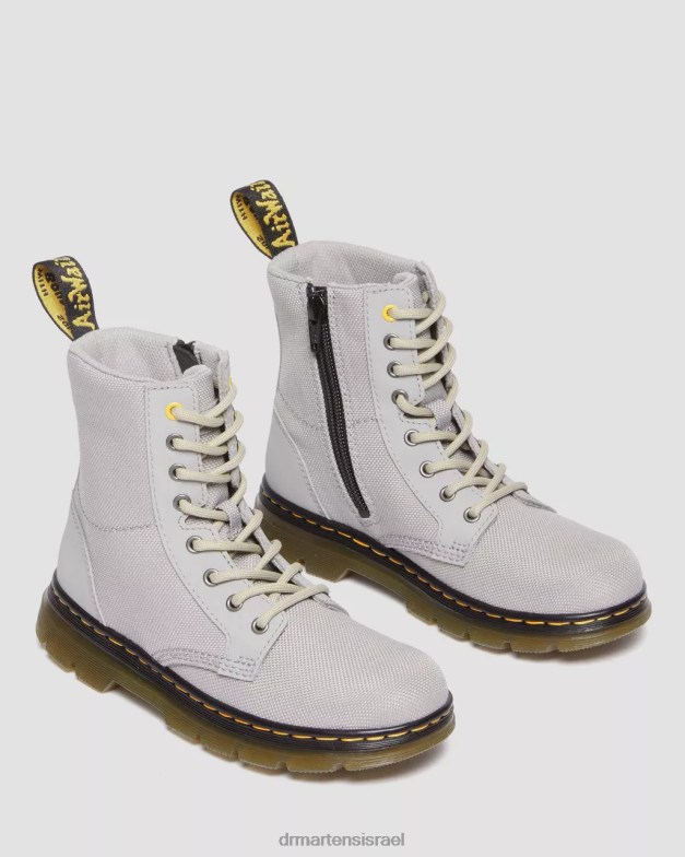 מגפי ג'וניור מסרק קשוחים במיוחד Dr. Martens אפור בינוני קשיח במיוחד וגומי הַנעָלָה N8BB8442