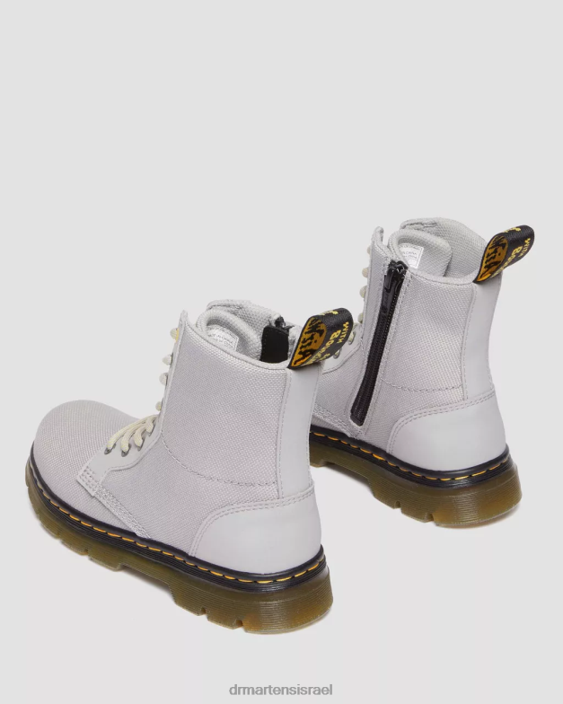 מגפי ג'וניור מסרק קשוחים במיוחד Dr. Martens אפור בינוני קשיח במיוחד וגומי הַנעָלָה N8BB8442
