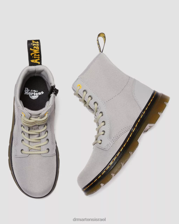 מגפי ג'וניור מסרק קשוחים במיוחד Dr. Martens אפור בינוני קשיח במיוחד וגומי הַנעָלָה N8BB8442