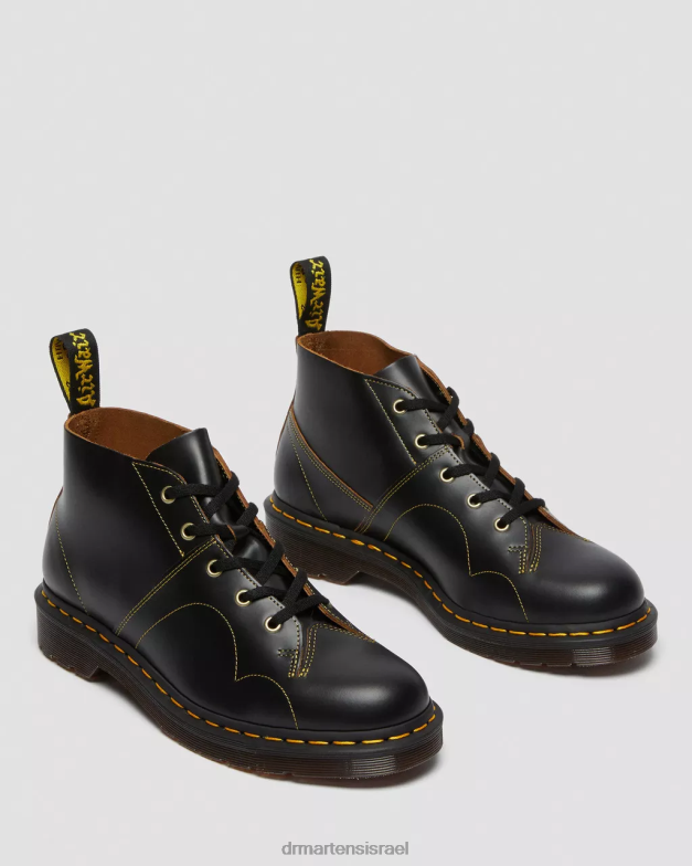 מגפי קוף וינטג' של כנסייה Dr. Martens וינטג' שחור חלק הַנעָלָה N8BB844