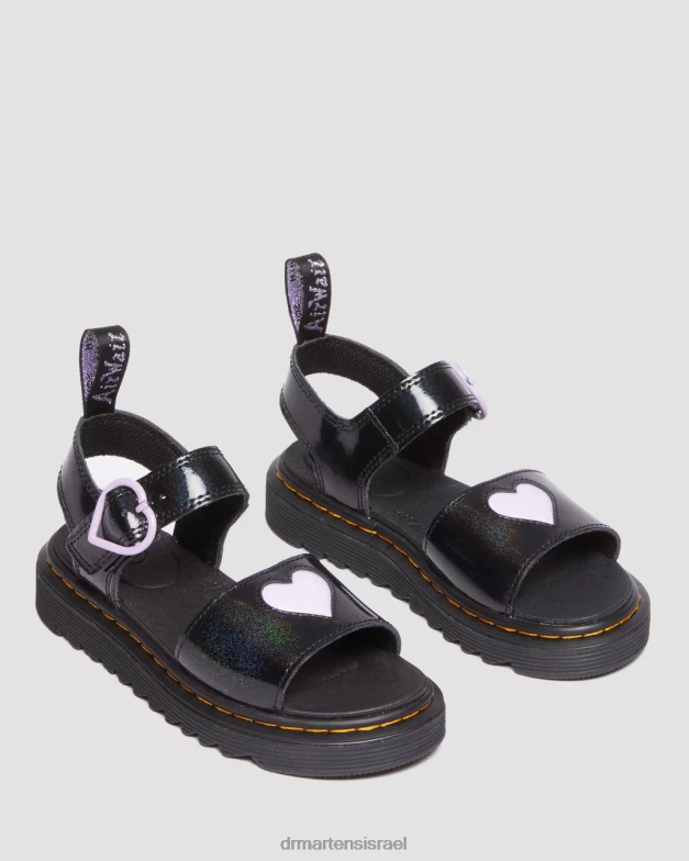סנדלי רצועת לב ג'וניור מרלו שימר Dr. Martens שימר גלקסיה שחורה הַנעָלָה N8BB8454