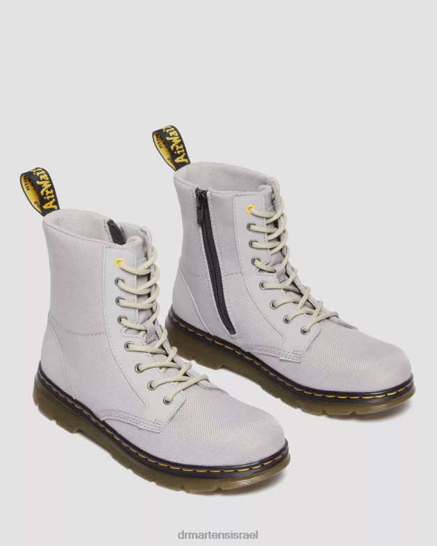 נוער מסרק מגפיים פולי קשוחים במיוחד Dr. Martens אפור בינוני קשיח במיוחד וגומי הַנעָלָה N8BB8468