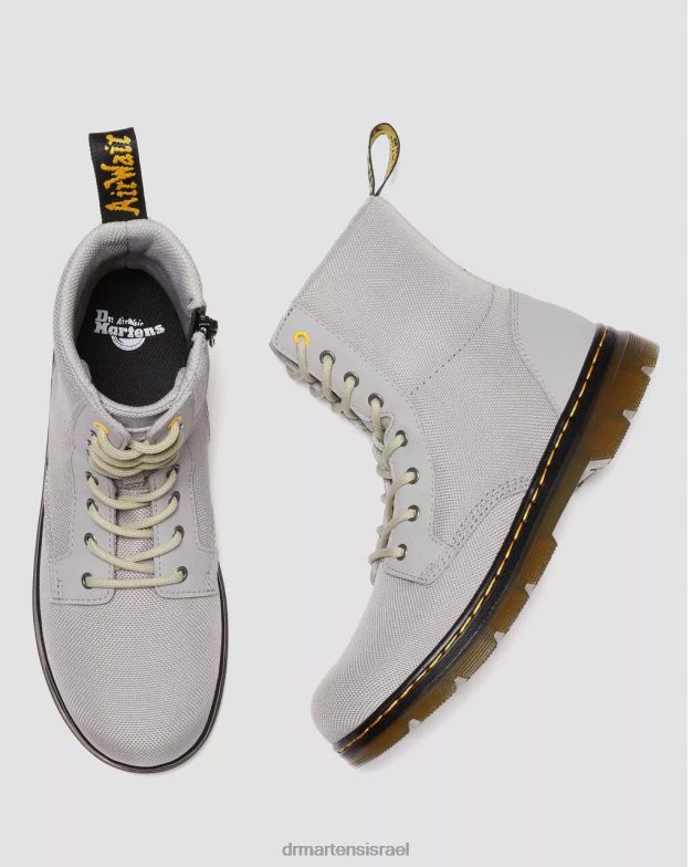 נוער מסרק מגפיים פולי קשוחים במיוחד Dr. Martens אפור בינוני קשיח במיוחד וגומי הַנעָלָה N8BB8468
