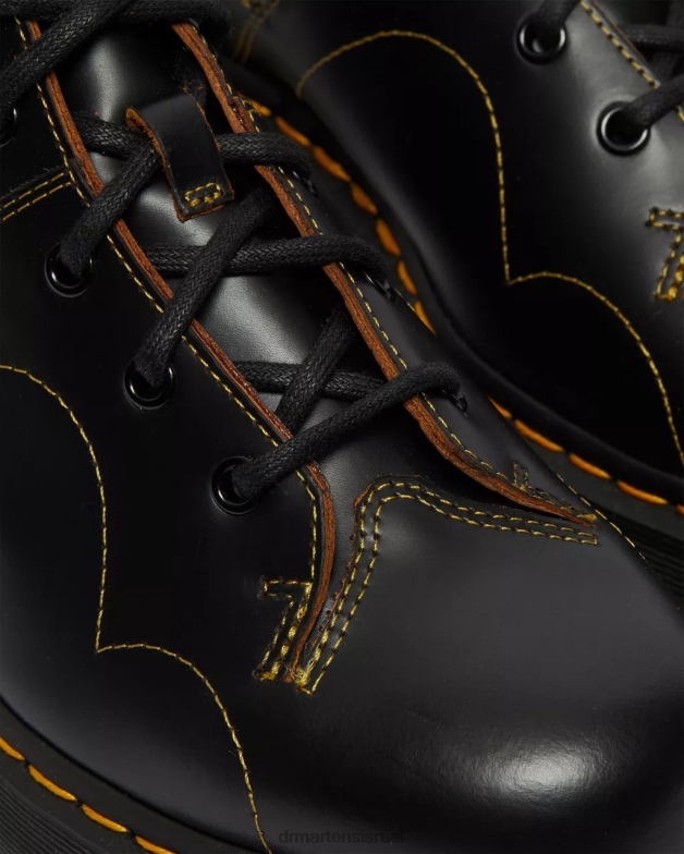 מגפי קוף פלטפורמת כנסייה Dr. Martens וינטג' שחור חלק הַנעָלָה N8BB848