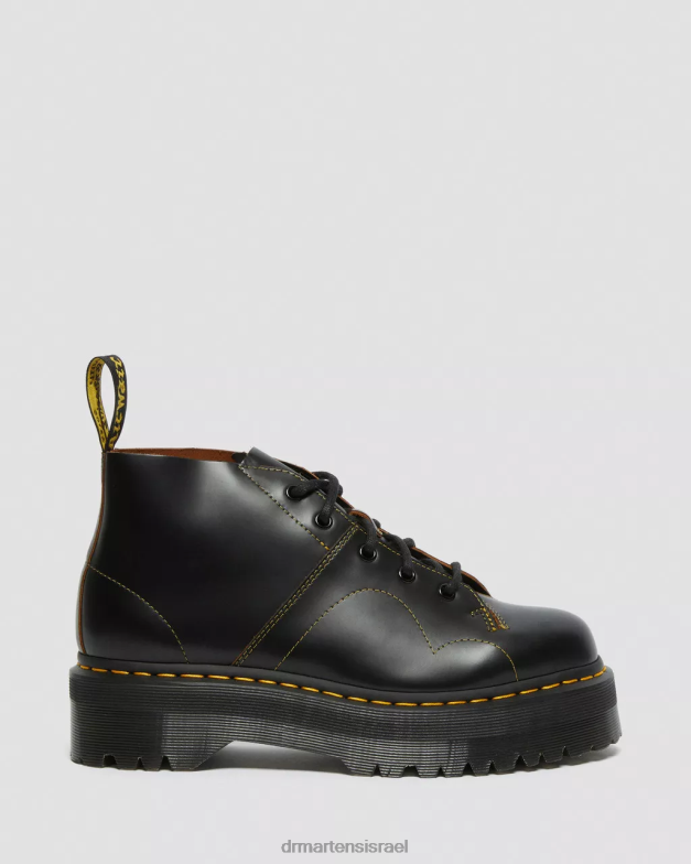 מגפי קוף פלטפורמת כנסייה Dr. Martens וינטג' שחור חלק הַנעָלָה N8BB848