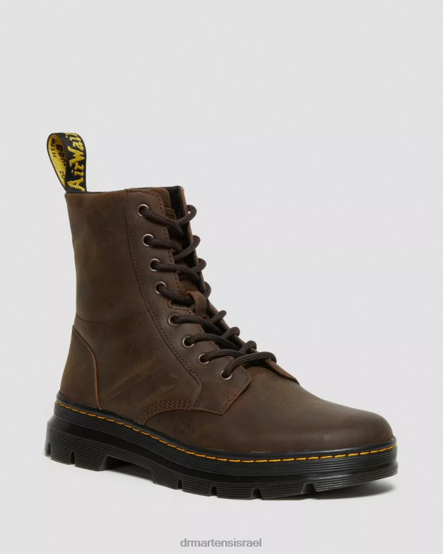 מסרק מגפיים מזדמנים מעור סוס מטורף Dr. Martens סוס חום מטורף הַנעָלָה N8BB853