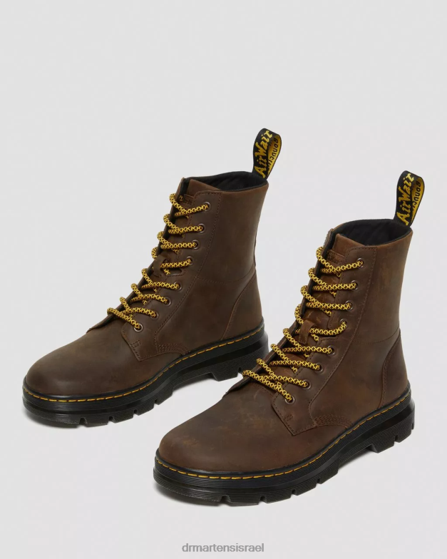 מסרק מגפיים מזדמנים מעור סוס מטורף Dr. Martens סוס חום מטורף הַנעָלָה N8BB853