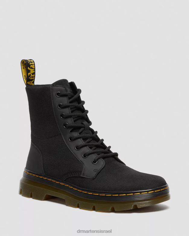 מסרקים מגפיים פולי קז'ואל Dr. Martens שחור פולי קשיח במיוחד וגומי הַנעָלָה N8BB863