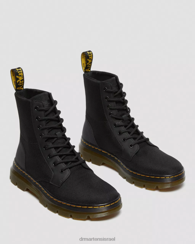 מסרקים מגפיים פולי קז'ואל Dr. Martens שחור פולי קשיח במיוחד וגומי הַנעָלָה N8BB863