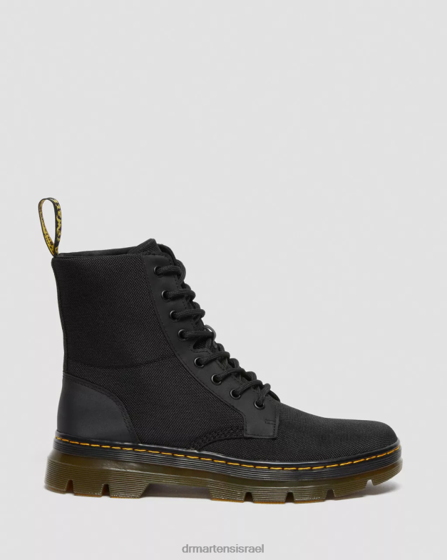 מסרקים מגפיים פולי קז'ואל Dr. Martens שחור פולי קשיח במיוחד וגומי הַנעָלָה N8BB863