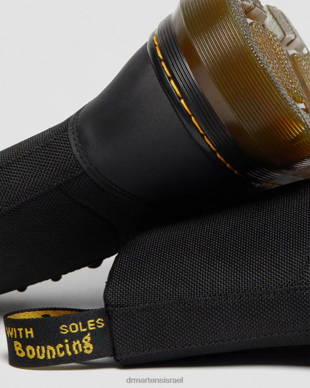 מסרקים מגפיים פולי קז'ואל Dr. Martens שחור פולי קשיח במיוחד וגומי הַנעָלָה N8BB863