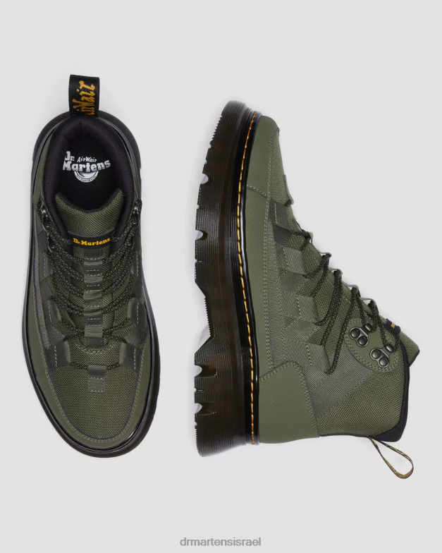 מגפיים קז'ואל מעור בורי Dr. Martens אייאקס ירוק חאקי & קשיח במיוחד והידרו הַנעָלָה N8BB881