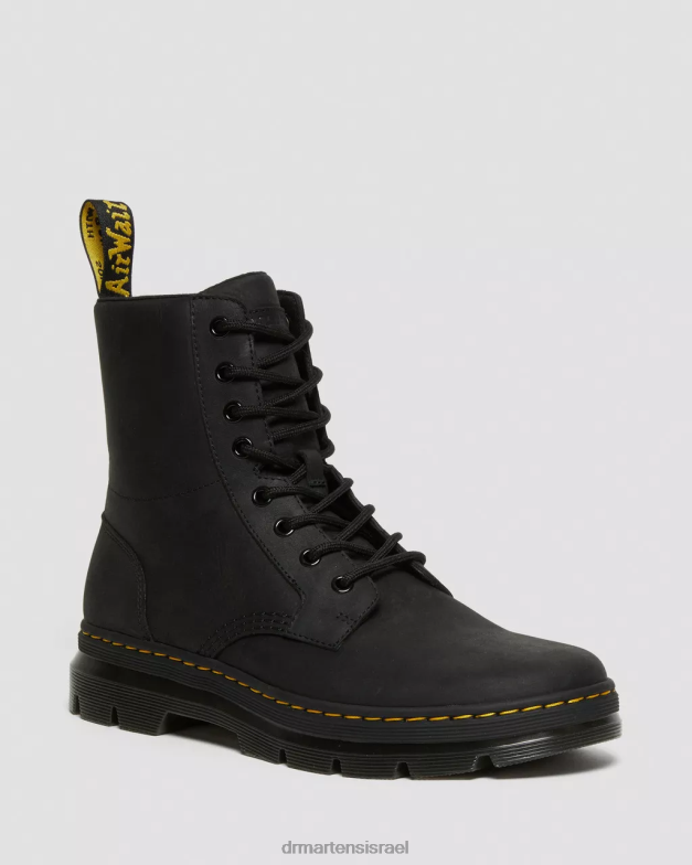 מגפיים מזדמנים מעור מסרק Dr. Martens ויומינג שחורה הַנעָלָה N8BB883