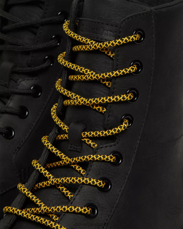 מגפיים מזדמנים מעור מסרק Dr. Martens ויומינג שחורה הַנעָלָה N8BB883