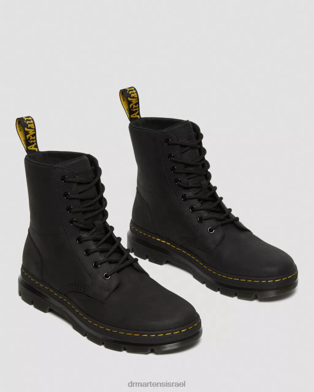 מגפיים מזדמנים מעור מסרק Dr. Martens ויומינג שחורה הַנעָלָה N8BB883