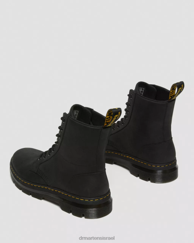 מגפיים מזדמנים מעור מסרק Dr. Martens ויומינג שחורה הַנעָלָה N8BB883