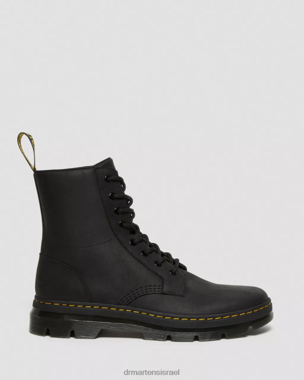מגפיים מזדמנים מעור מסרק Dr. Martens ויומינג שחורה הַנעָלָה N8BB883