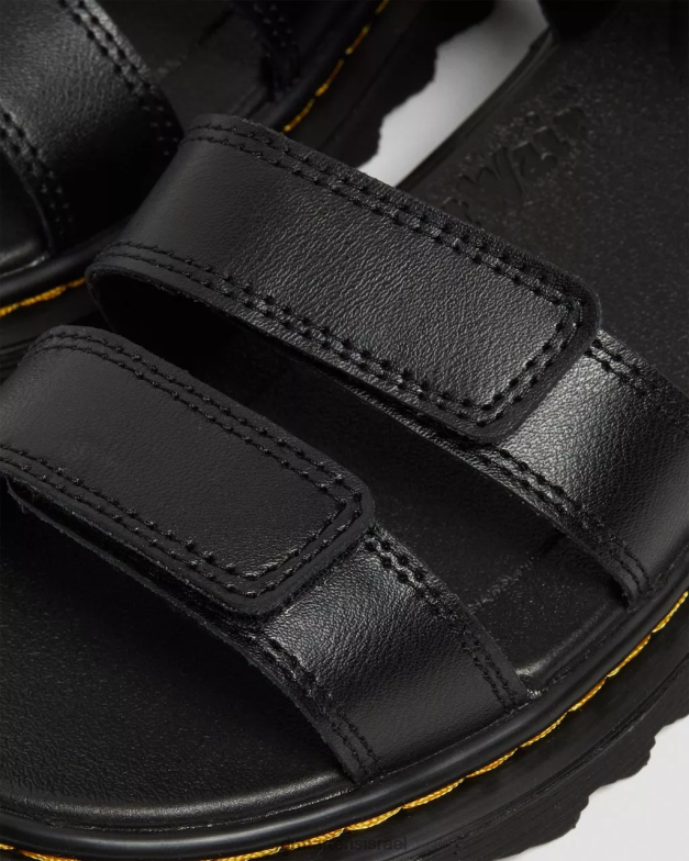 סנדלי רצועת עור קלייר לנוער Dr. Martens שחור t lamper הַנעָלָה N8BB8464