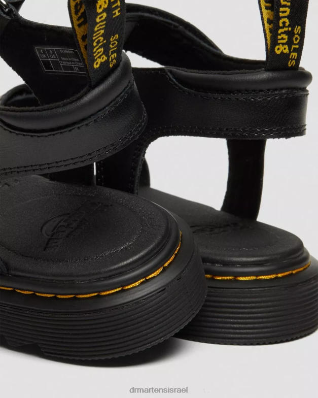 סנדלי רצועת עור קלייר לנוער Dr. Martens שחור t lamper הַנעָלָה N8BB8464