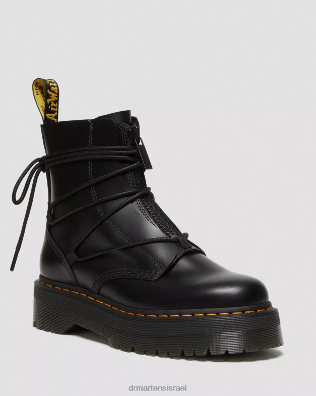 מגפי פלטפורמה מעור עם שרוכים של ג'ריק II Dr. Martens שָׁחוֹר הַנעָלָה N8BB864