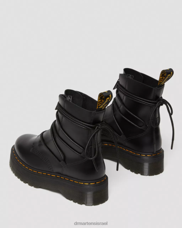 מגפי פלטפורמה מעור עם שרוכים של ג'ריק II Dr. Martens שָׁחוֹר הַנעָלָה N8BB864