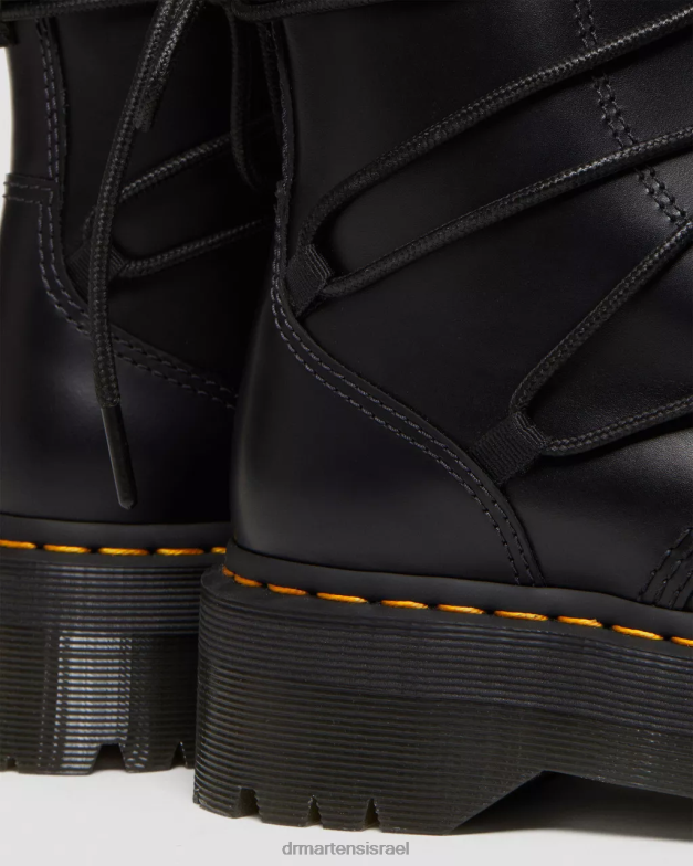מגפי פלטפורמה מעור עם שרוכים של ג'ריק II Dr. Martens שָׁחוֹר הַנעָלָה N8BB864