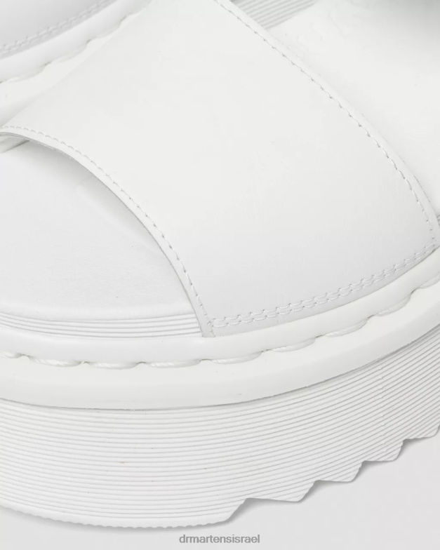 סנדלי רצועת פלטפורמה מעור מונו של Voss Dr. Martens הידרו לבן הַנעָלָה N8BB8277