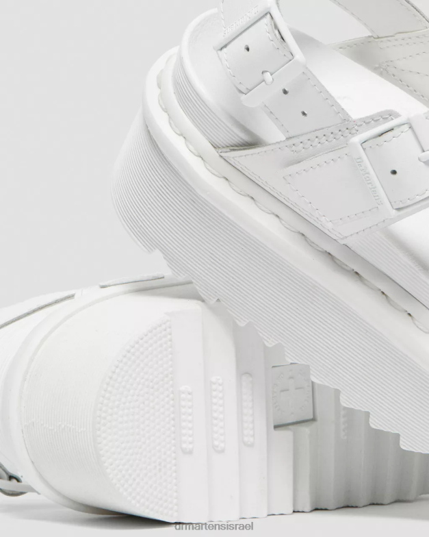 סנדלי רצועת פלטפורמה מעור מונו של Voss Dr. Martens הידרו לבן הַנעָלָה N8BB8277