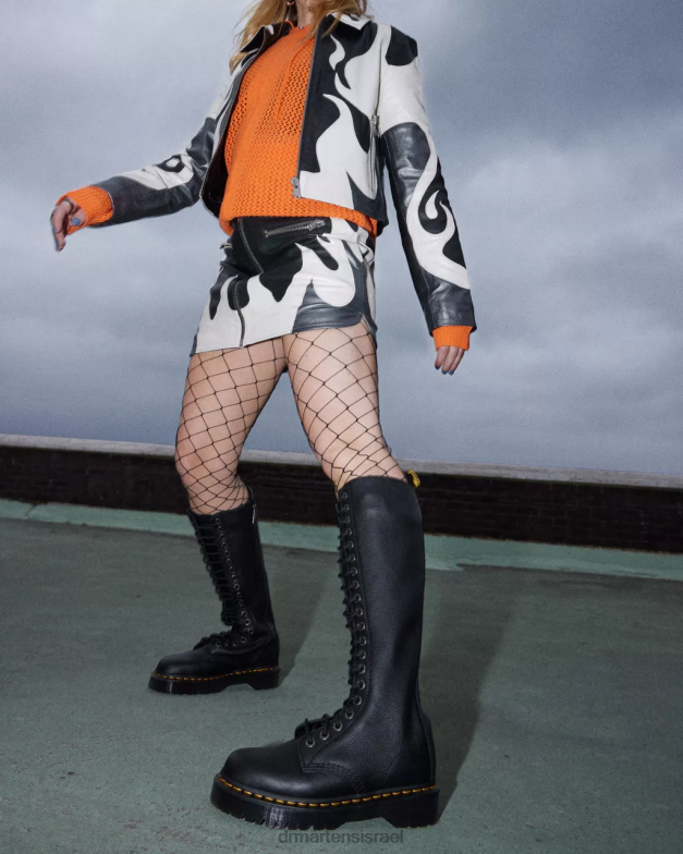 מגפיים בגובה הברכיים מעור bex pisa 1b60 Dr. Martens פיזה שחורה הַנעָלָה N8BB8210