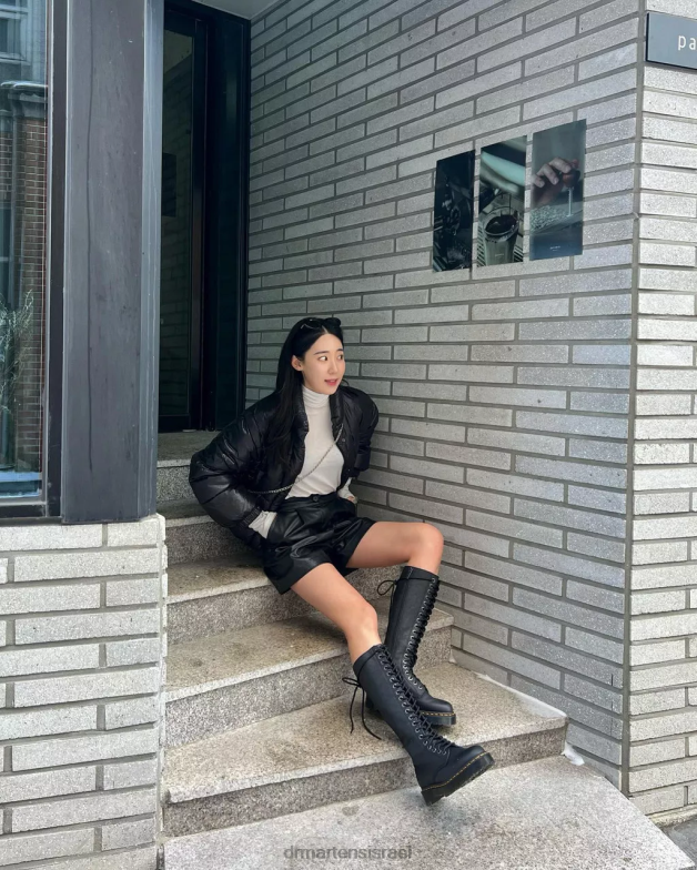 מגפיים בגובה הברכיים מעור bex pisa 1b60 Dr. Martens פיזה שחורה הַנעָלָה N8BB8210