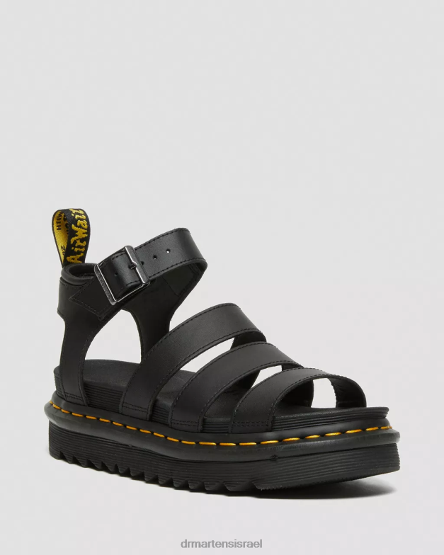 סנדלי רצועת עור של blaire הידרו Dr. Martens הידרו שחור הַנעָלָה N8BB8242