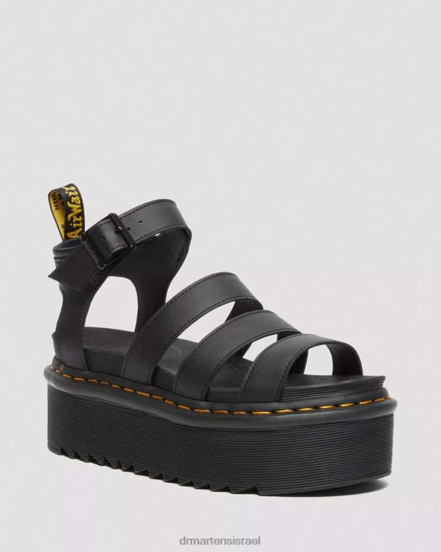 סנדלי רצועת פלטפורמת עור הידרו של blaire Dr. Martens הידרו שחור הַנעָלָה N8BB8246