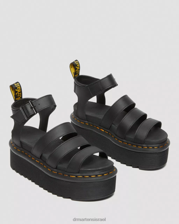 סנדלי רצועת פלטפורמת עור הידרו של blaire Dr. Martens הידרו שחור הַנעָלָה N8BB8246