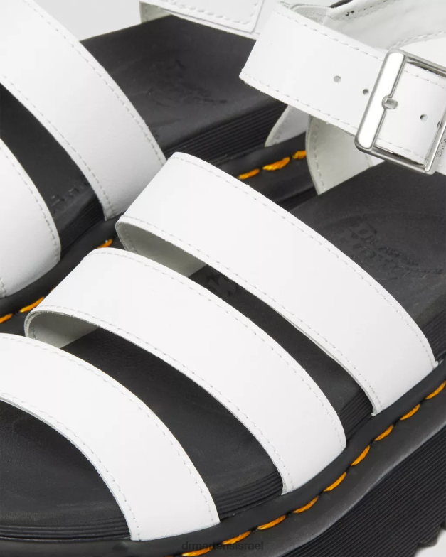 סנדלי רצועת פלטפורמת עור הידרו של blaire Dr. Martens הידרו לבן הַנעָלָה N8BB8249