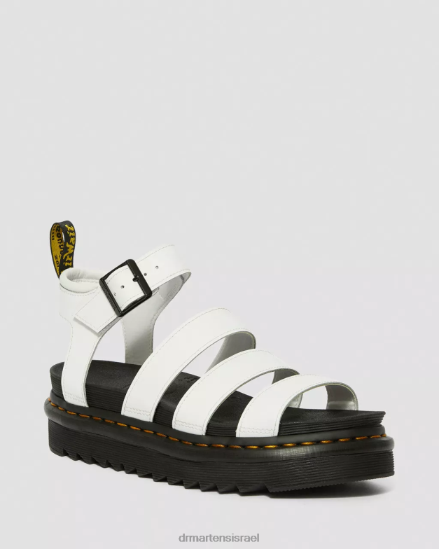 סנדלי רצועת עור של blaire הידרו Dr. Martens הידרו לבן הַנעָלָה N8BB8255