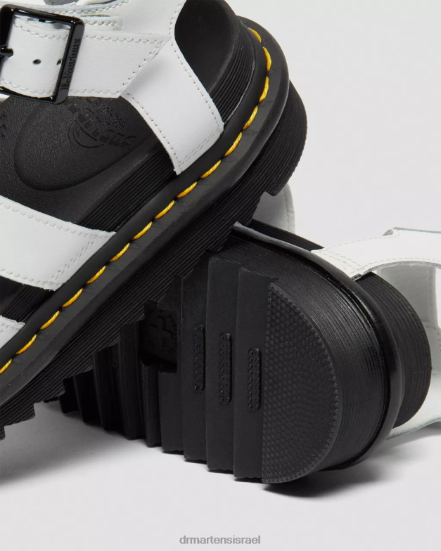 סנדלי רצועת עור של blaire הידרו Dr. Martens הידרו לבן הַנעָלָה N8BB8255