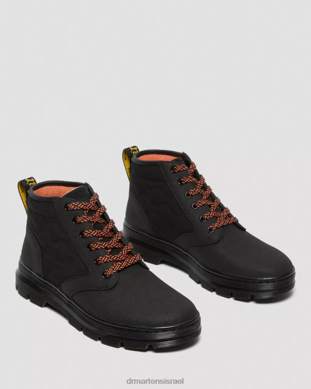 bonny ii מגפי עור כפולים Dr. Martens שחור כפול מקורי ופולי רך הַנעָלָה N8BB8148