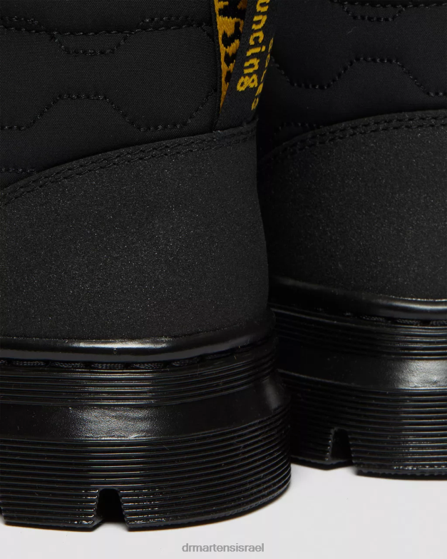 bonny ii מגפי עור כפולים Dr. Martens שחור כפול מקורי ופולי רך הַנעָלָה N8BB8148