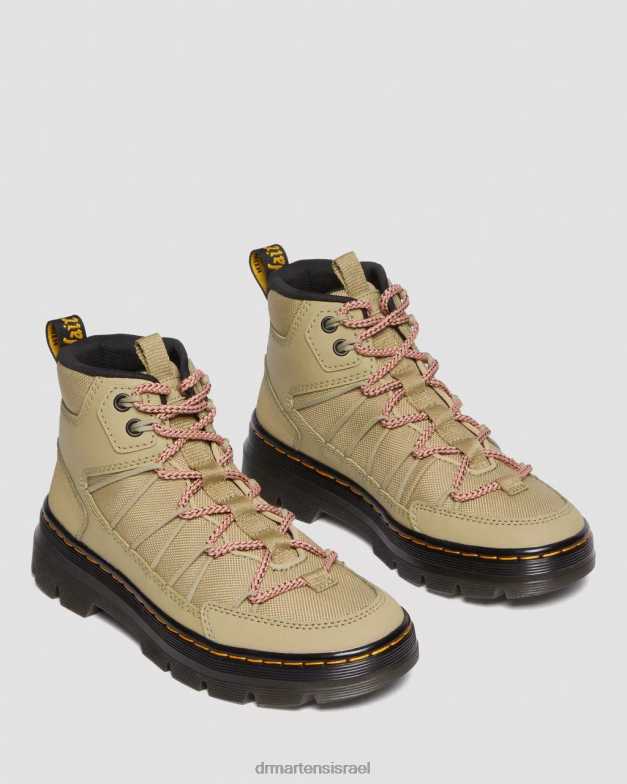 מגפי שרוכים קשוחים במיוחד של buwick Dr. Martens זית חיוור ajax & קשיח במיוחד והידרו הַנעָלָה N8BB8160
