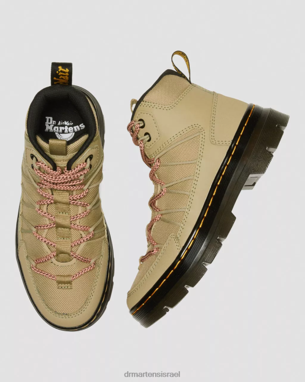 מגפי שרוכים קשוחים במיוחד של buwick Dr. Martens זית חיוור ajax & קשיח במיוחד והידרו הַנעָלָה N8BB8160